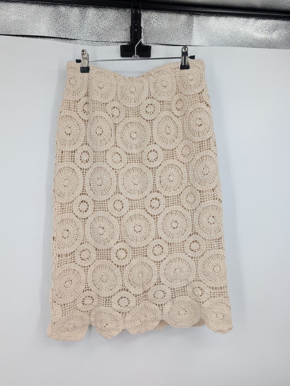 Crochet Midi Skirt Small Boho Bohemian Hippie Coachella Festival Cottagecore